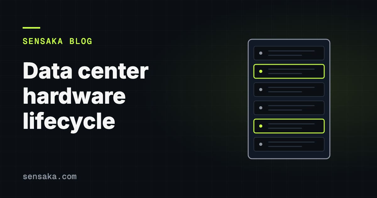 Data Center Hardware Lifecycle Management | CIO Guide: illustration of a server rack with status lights