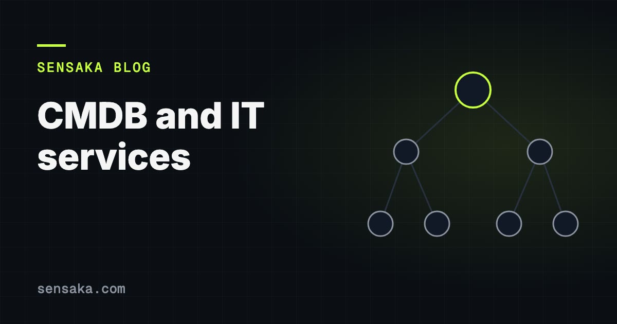 CMDB and IT Services for Business Alignment: illustration of a linked record graph (CMDB)