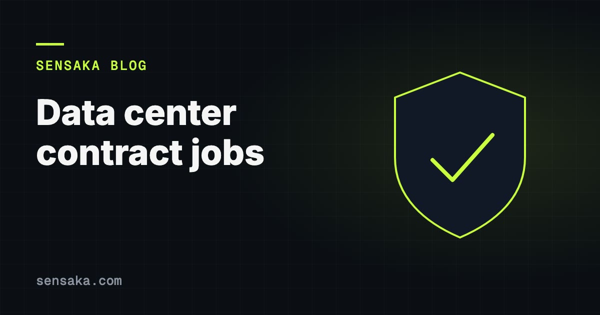 Data Center Contract Jobs: Risks and Red Flags: illustration of a security shield with a check