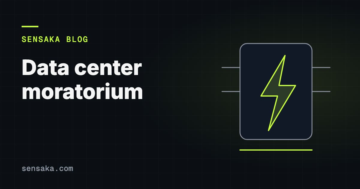 Data Center Moratorium: New York’s Warning Shot: illustration of a power bolt and UPS battery