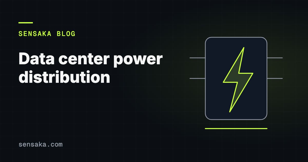 Data Center Power Distribution Explained: illustration of a power bolt and UPS battery