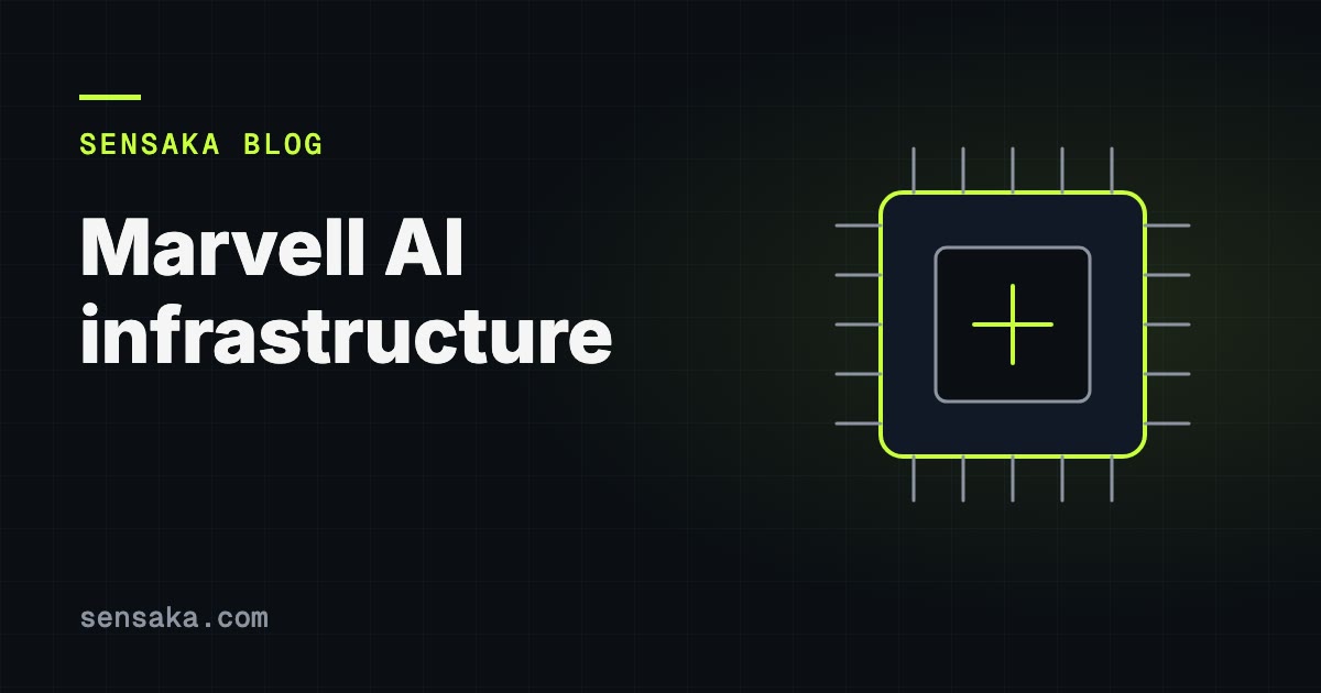 Marvell's Quiet Power Play in AI Infrastructure: illustration of a processor chip with pins