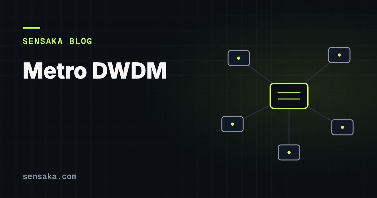 Metro DWDM for Data Center Interconnects: illustration of a network of linked devices