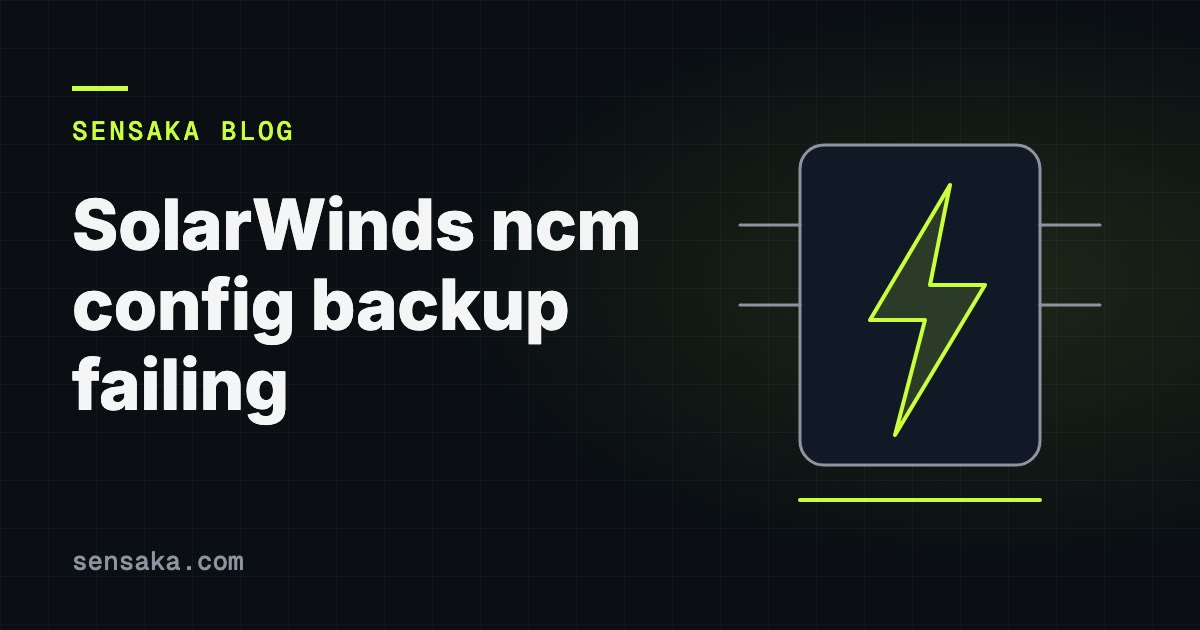 Your config backups are failing and the dashboard says everything is fine: illustration of a power bolt and UPS battery