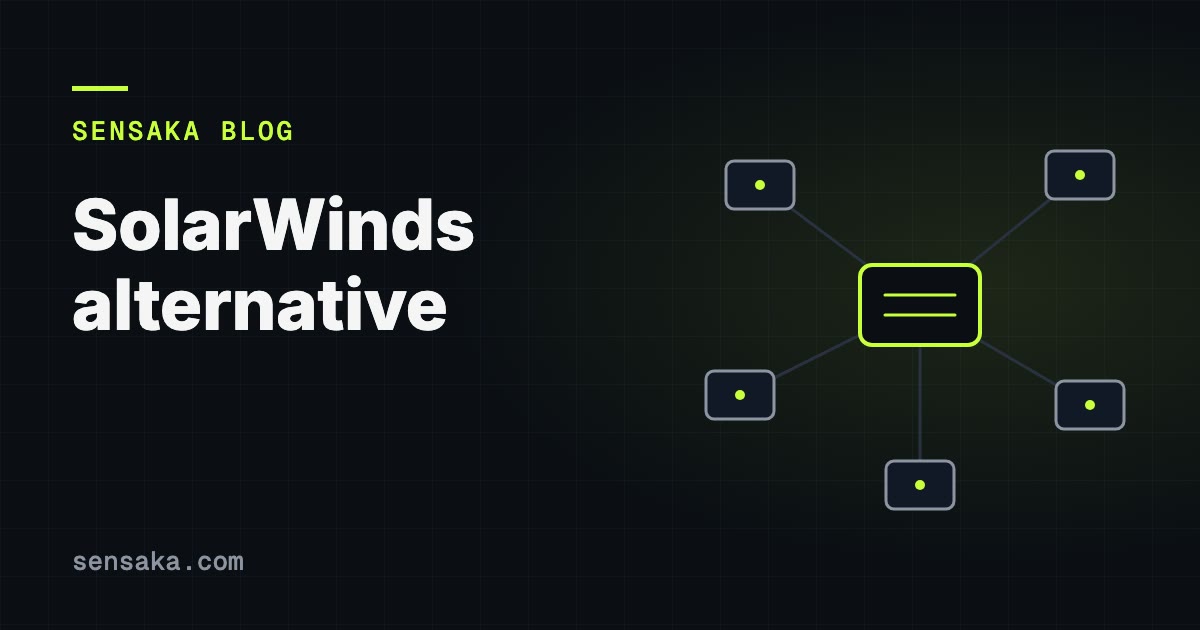 SolarWinds Alternative: 2026 Guide to Network Monitoring: illustration of a network of linked devices