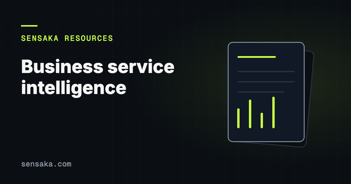 Business service intelligence: illustration of a report with headings and bars