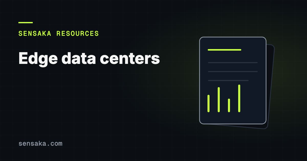 What Are Edge Data Centers? Small Sites, Big Fleet: illustration of a report with headings and bars
