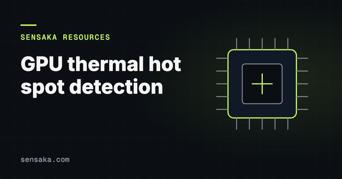 Thermal Hot Spot Detection in GPU Racks: illustration of a processor chip with pins