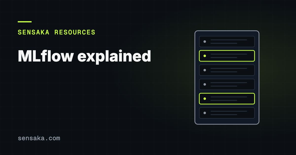 MLflow Explained: Tracking, Registry, Serving, and Projects: illustration of a server rack with status lights
