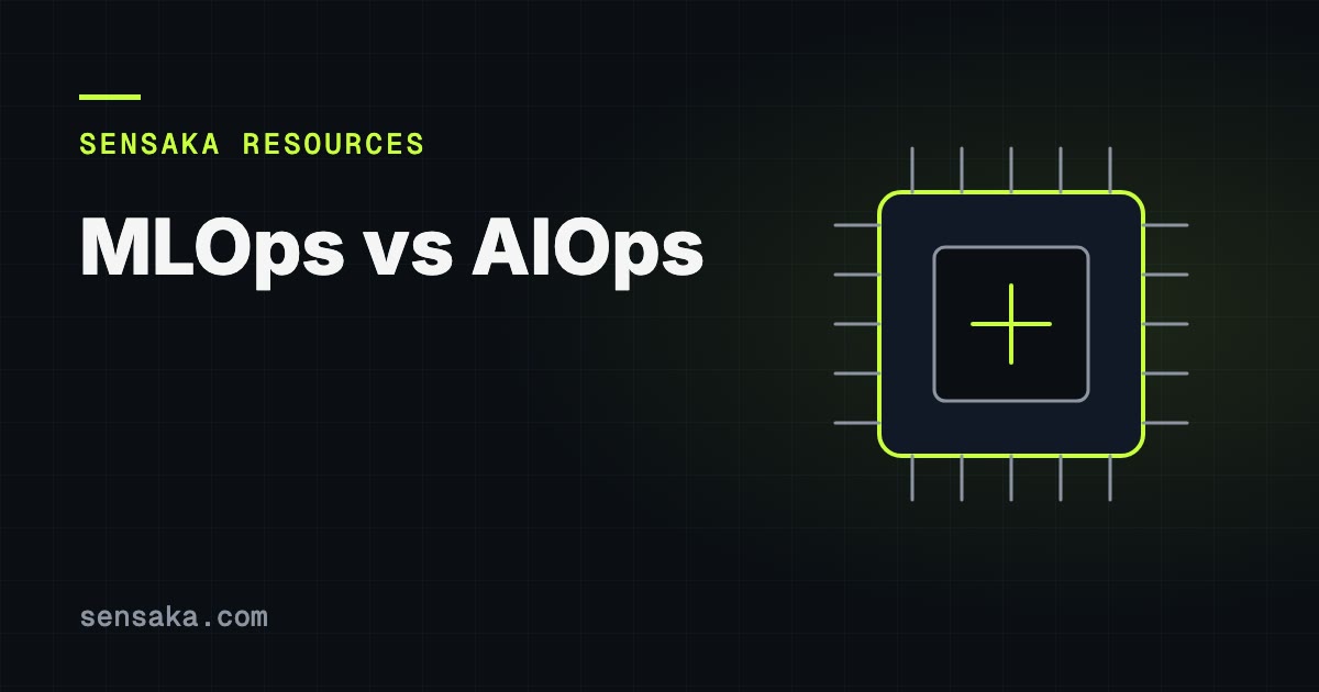 MLOps vs AIOps: Key Differences for IT Infrastructure Teams: illustration of a processor chip with pins