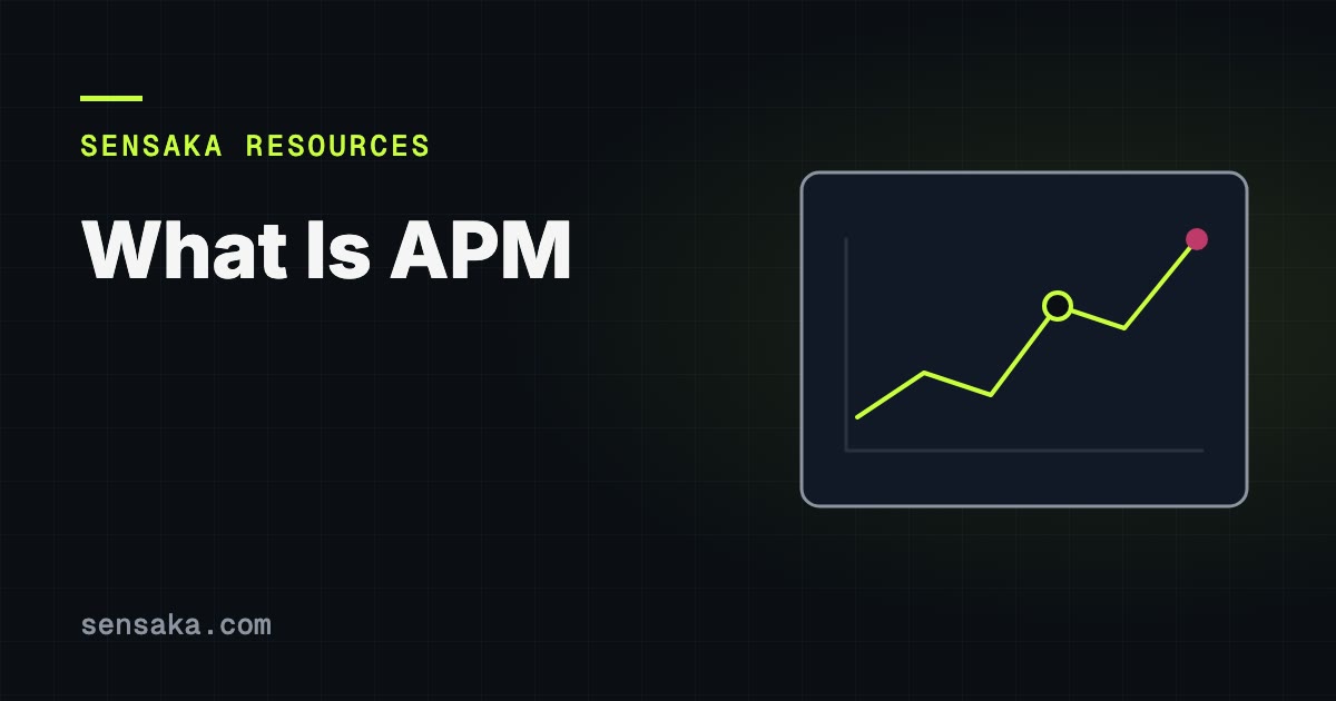 What Is APM? Application Performance Monitoring: illustration of a monitoring chart with an alert