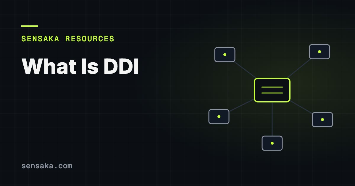What Is DDI? DNS, DHCP & IPAM Explained: illustration of a network of linked devices