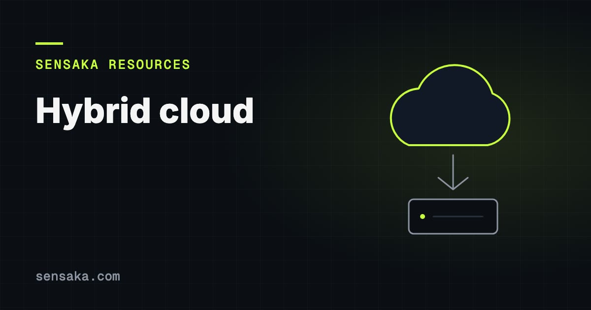 What Is Hybrid Cloud? Architecture & Monitoring: illustration of a cloud linked to on-prem servers