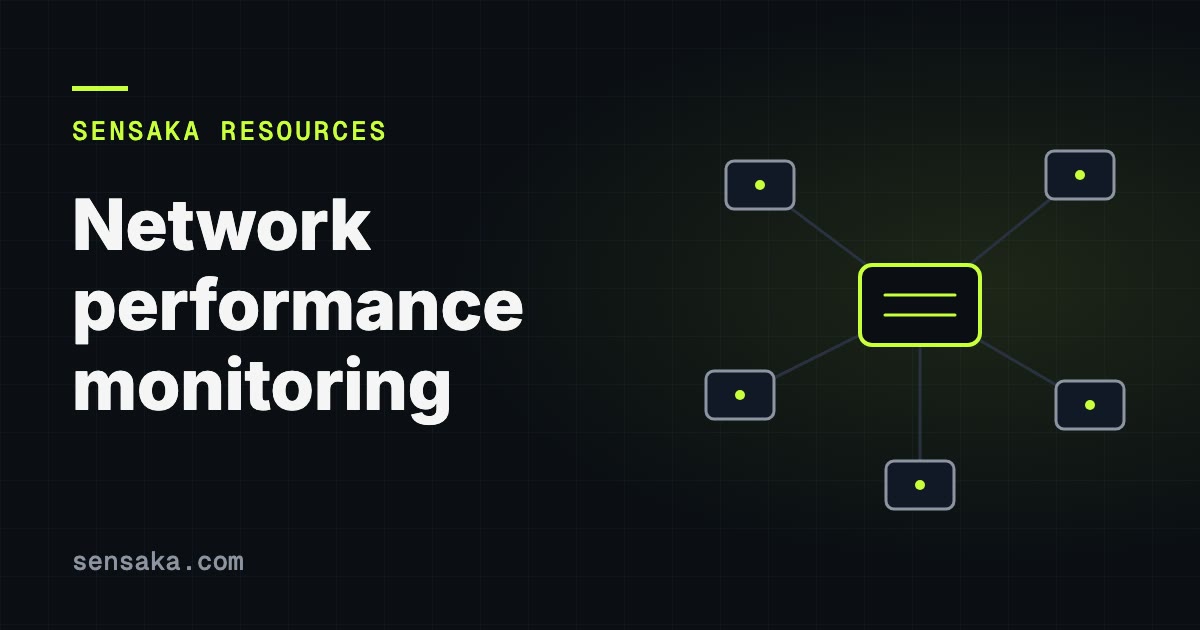Network Performance Monitoring & Management (NPM) Explained: illustration of a network of linked devices