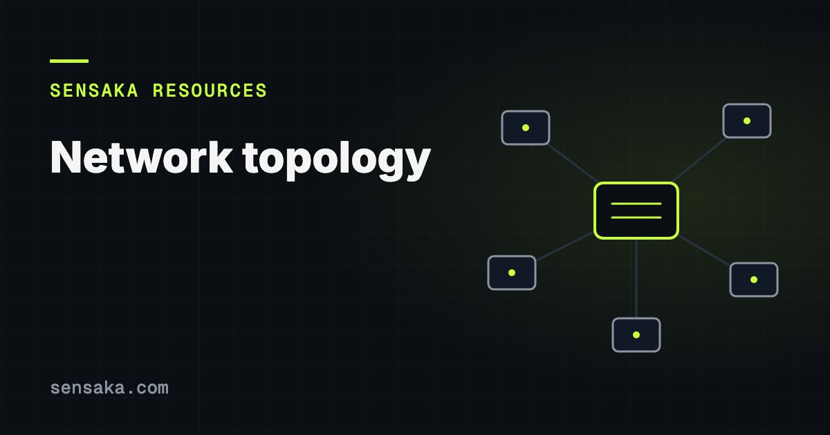 What Is Network Topology? Types & Spine-Leaf Explained: illustration of a network of linked devices