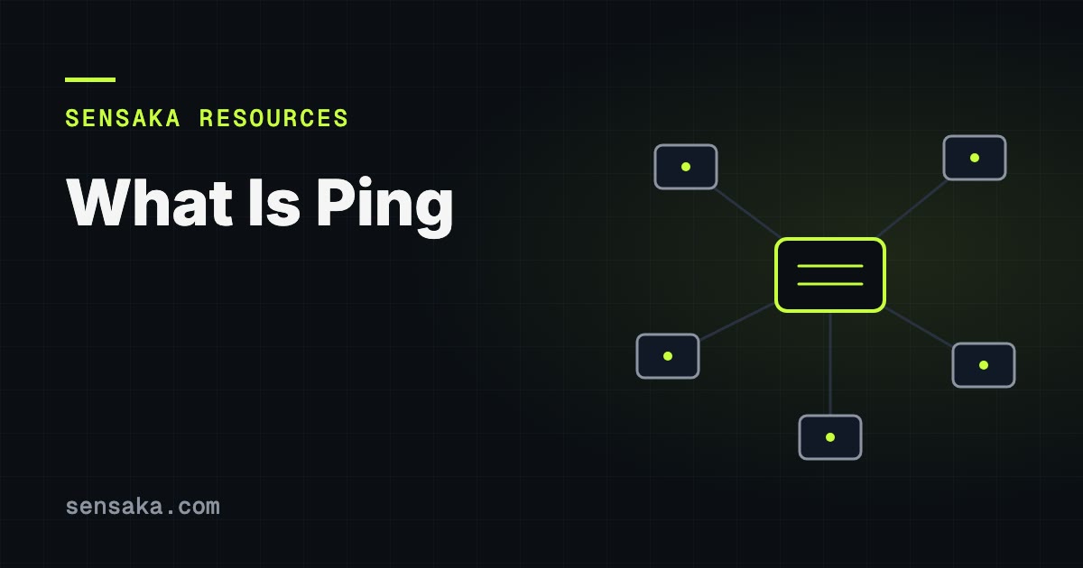 What Is Ping? ICMP, Latency & Packet Loss: illustration of a network of linked devices